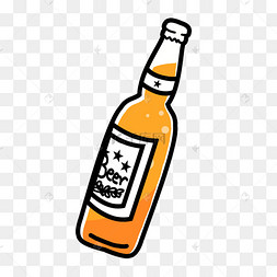 卡通啤酒瓶png下载