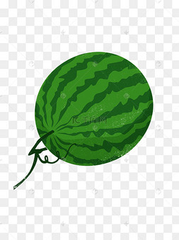 手绘一个绿色的大西瓜
