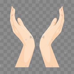 捧起东西的手势插画