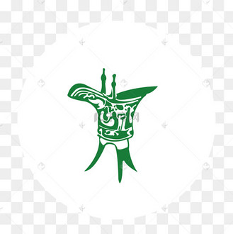 卡通绿色的古代酒杯