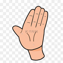 卡通左手手掌图片-卡通左手手掌图片素材免费下载-千库网
