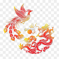 png下载psd凤凰火凤凰下载 png下载psd深色镂空龙凤下载 png下载psd