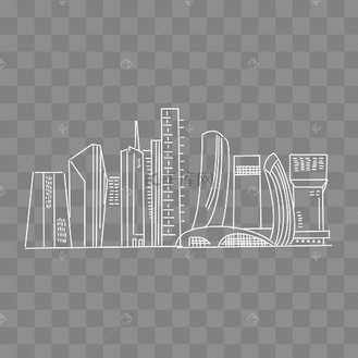 线稿大楼图片_线稿大楼设计图片素材大全-千库网