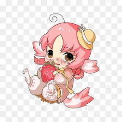 手绘q版可爱小孩png格式