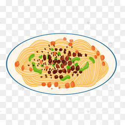矢量餐饮拌面