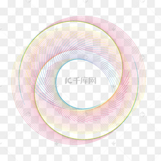 放射渐变圆环不规则曲线