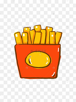 下载 png下载ai矢量手绘黄色薯条下载 png下载psd手绘卡通薯条矢量图