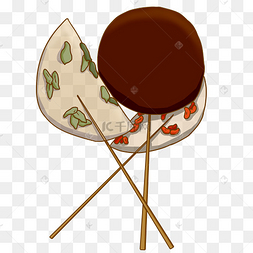 手绘钵仔糕美食插画