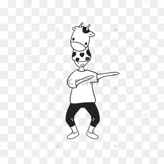 黑白简笔风嘚瑟的人