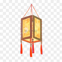 中国古风手绘物件插画灯笼