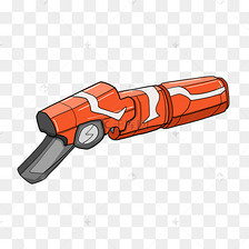 红色枪械信号枪插画