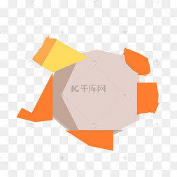 黄色卡通破洞图案