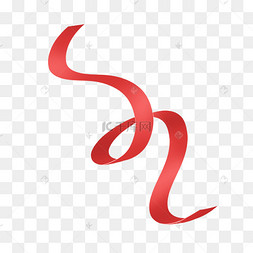 大红色欢庆喜庆卡通手绘彩带下载 png下载psd大红色卡通手绘光滑绸缎