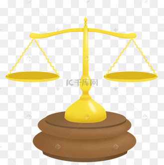 法律卡通手绘法律天平秤免抠png素材