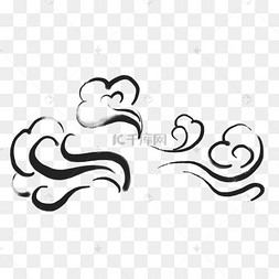 云朵黑白简笔画图片-云朵黑白简笔画图片素材免费下载-千库网
