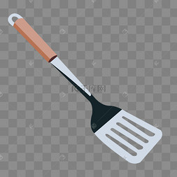 灰色锅铲铲子插画