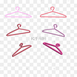 红色创意衣架矢量素材