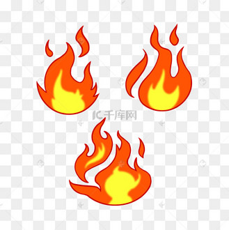 免扣卡通火焰火花