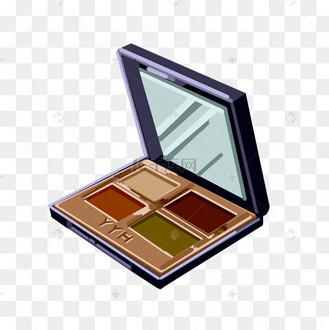 黑色的眼影盒插画