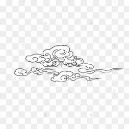 中国风白描祥云元素