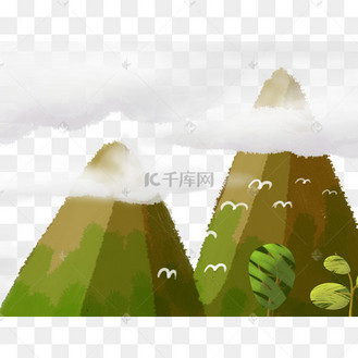 飘着白云的山顶