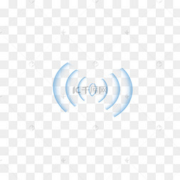 蓝色简约线条信号图标扩散通信行