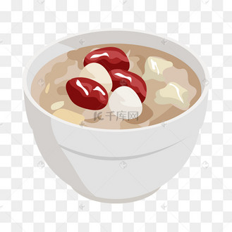 银耳汤银耳羹插画