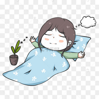 世界睡眠日安静睡觉的小女孩