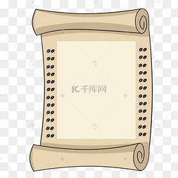 中国风复古字画卷轴插画