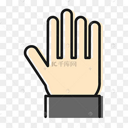 卡通树木伸出手掌准备拿东西张开的手掌矢量素材马丁靴矢量插画科技感