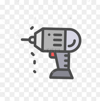 mbe风格电钻矢量插画