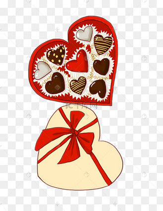 手绘一盒巧克力插画