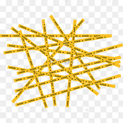 相互交错的黄黑警戒线