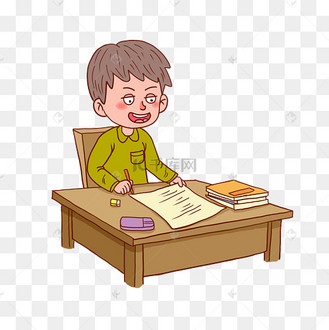 学习上课学生学习写卷子