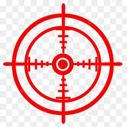 纯色扁平风格矢量准星