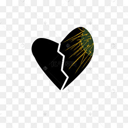 png下载ai伤心心碎女人下载 png下载ai绷带贴缝补起来的的黑白涂鸦