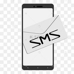 黑白色手机短信提示标识