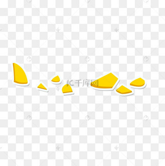 卡通黄色碎片下载