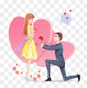 情人节求婚的情侣