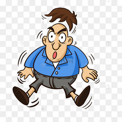 吓到掉假发的男子