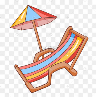 彩色的长椅手绘插画