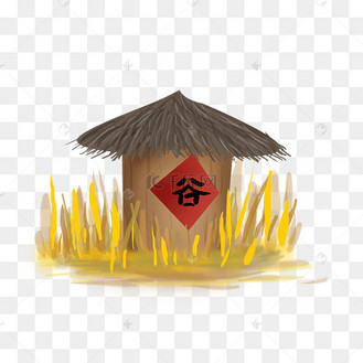 立秋手绘谷子粮仓