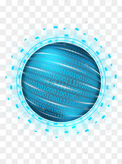 浅蓝色科技地球01代码圆形图案