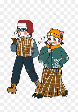 冬天穿卡通