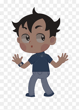 小心翼翼的小男孩下载 png下载psd卡通伤心眼睛表情png下载 png下载
