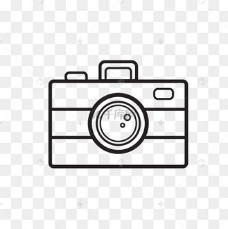 矢量黑白简约相机图标