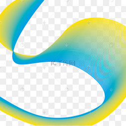 矢量清新渐变s形线条