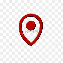 矢量图红色的定位图标