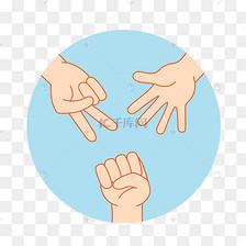 卡通石头剪子布