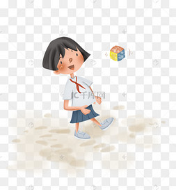 回忆童年踢沙包的女孩